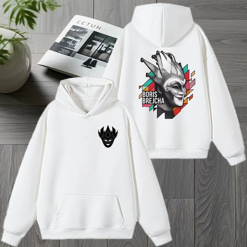 

Hot Sale New in Boris Brejcha Double Sided printed Hoodie Men women vintage hip hop Winter streetwear Unisex Fleece Sweatshirt
