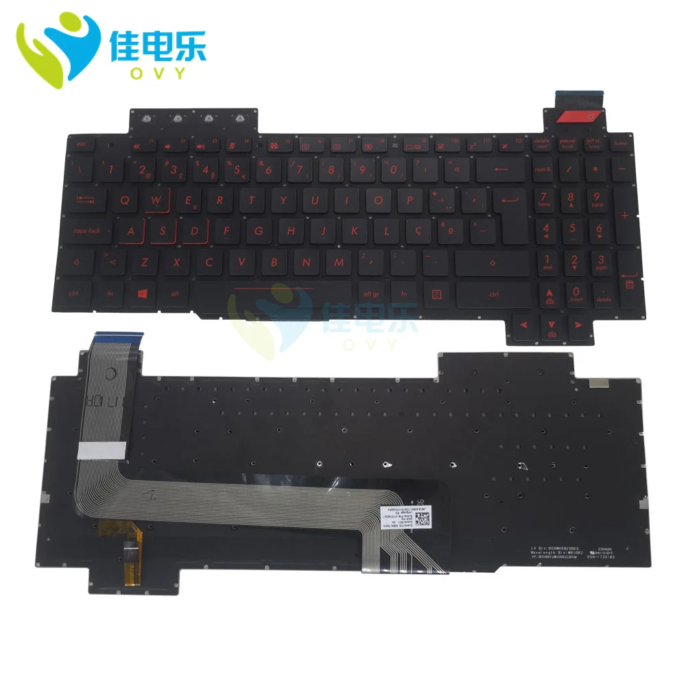 Imagem -02 - Teclado Retroiluminado para Asus Rog Fx503 Fx503vd-e4035 Fx503vm Fx63 Espanhol Português Russo Italiano Laptop