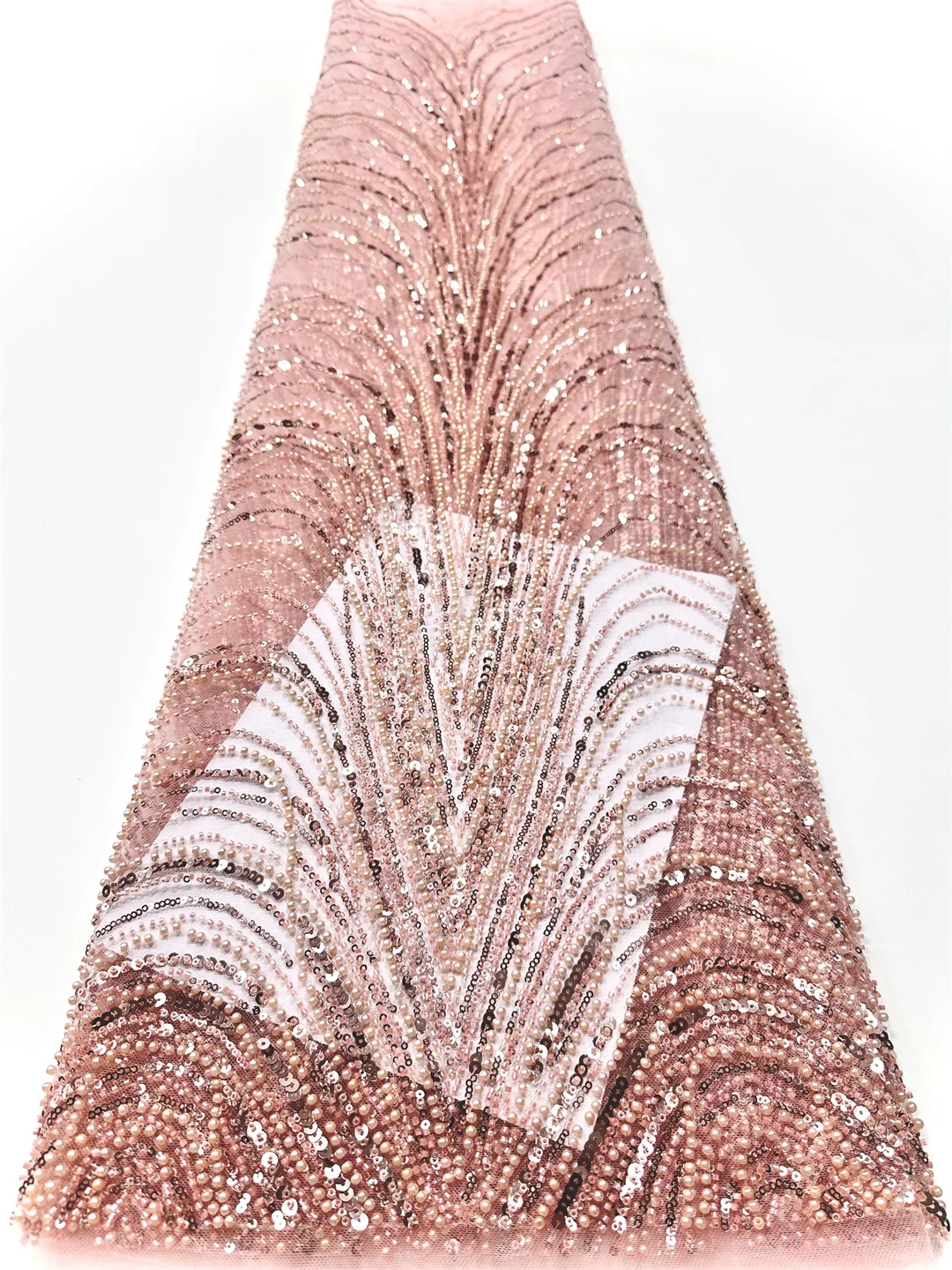 

Кружевная ткань с бисером и блестками, 2024, высококачественная роскошная африканская кружевная нигерийская кружевная ткань для жениха, шитье свадебного платья