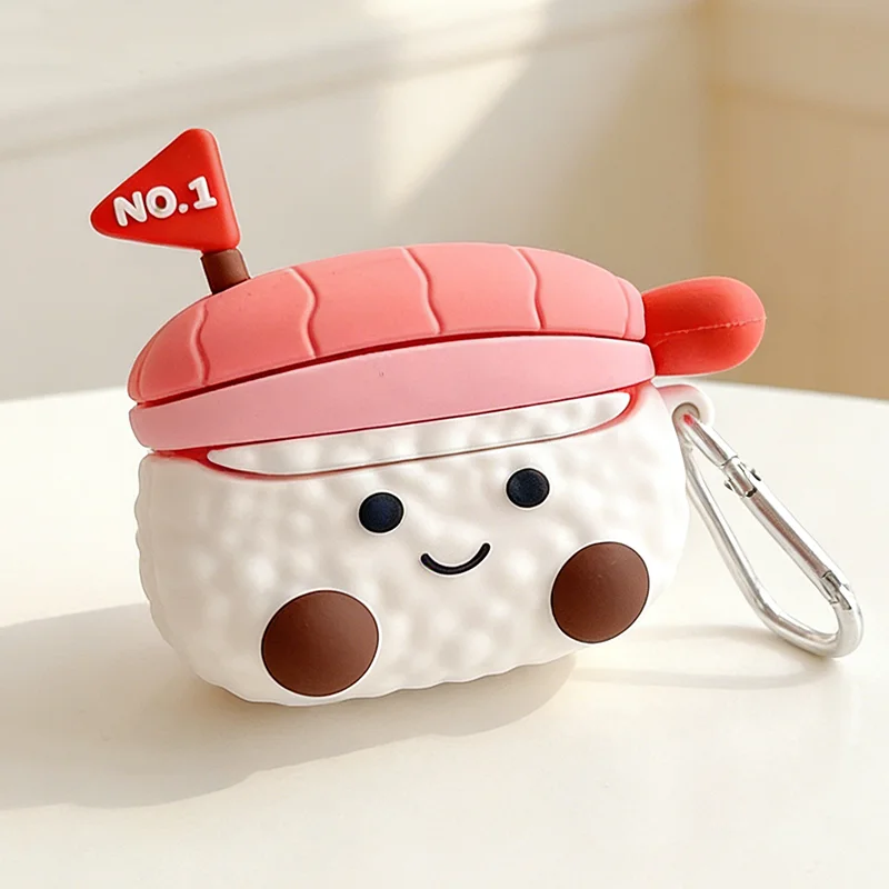 

New Case For Samsung Galaxy Buds3 Pro soft Cute Protective Galaxy Buds3 Pro Covers Shockproof Headphone Cases Cartoon sushi