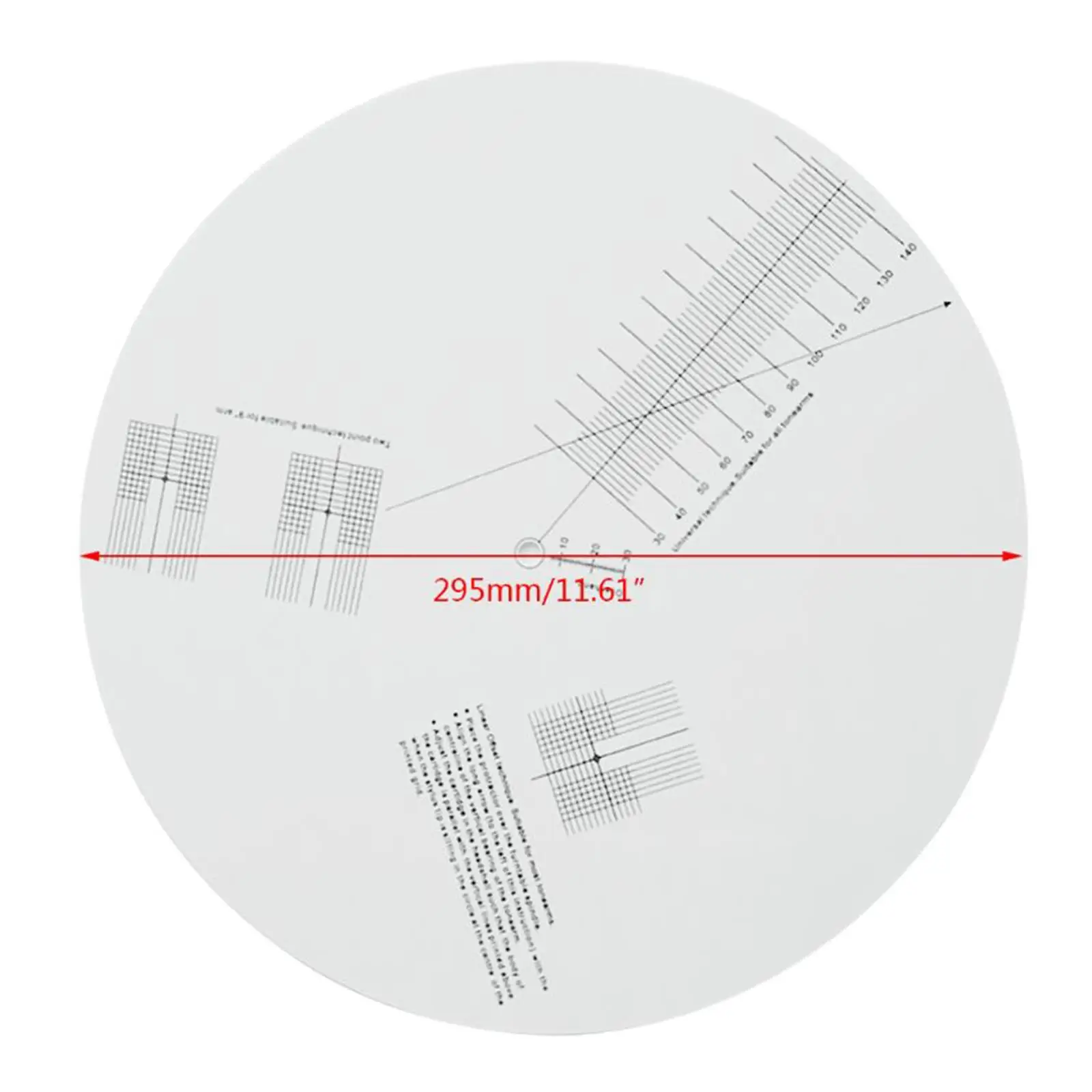 Phono Pickup Calibration Plate Acrylic Nonslip Alignment Mat for Vinyl Turntable Supplies
