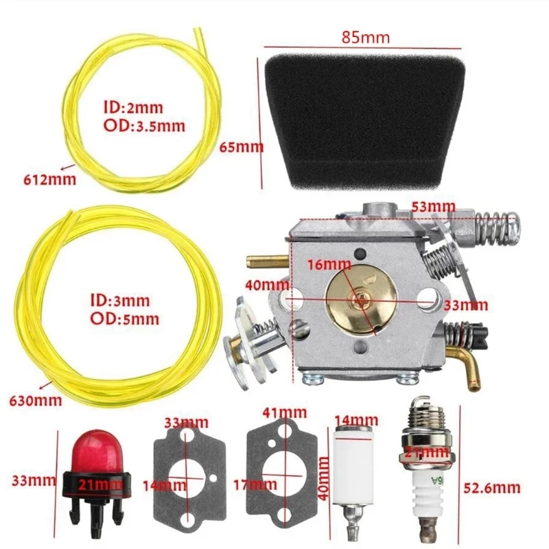 Stablize Motorcycle Carburetor Carbohydrate Kit Chain Saw Kit For Poulan 1950 2050 2150 2375 Walbro WT 891 662 545081885