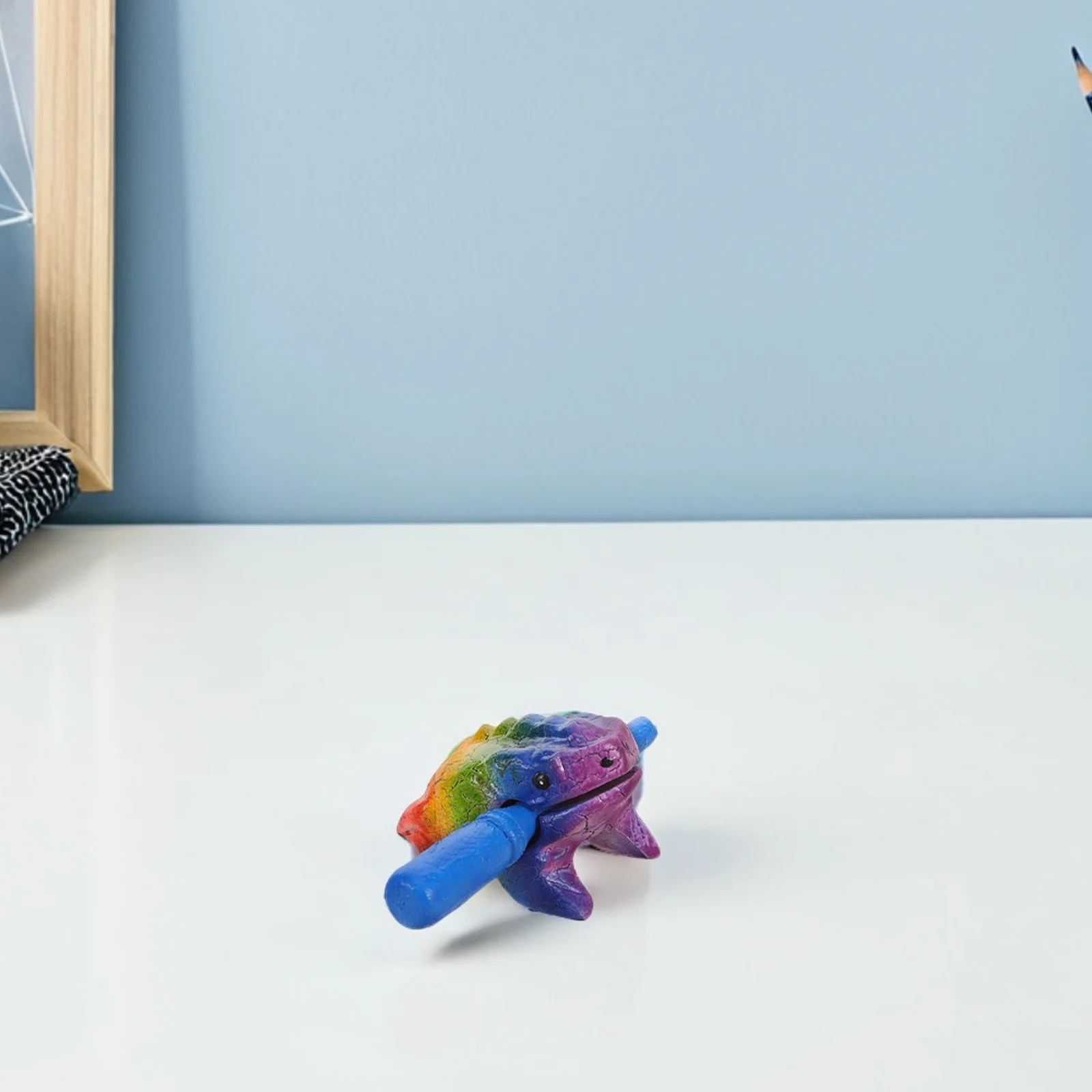 آلة موسيقية خشبية على شكل ضفدع ملونة قوية أداة قرع صوتية لعروض تعليم الموسيقى للبالغين