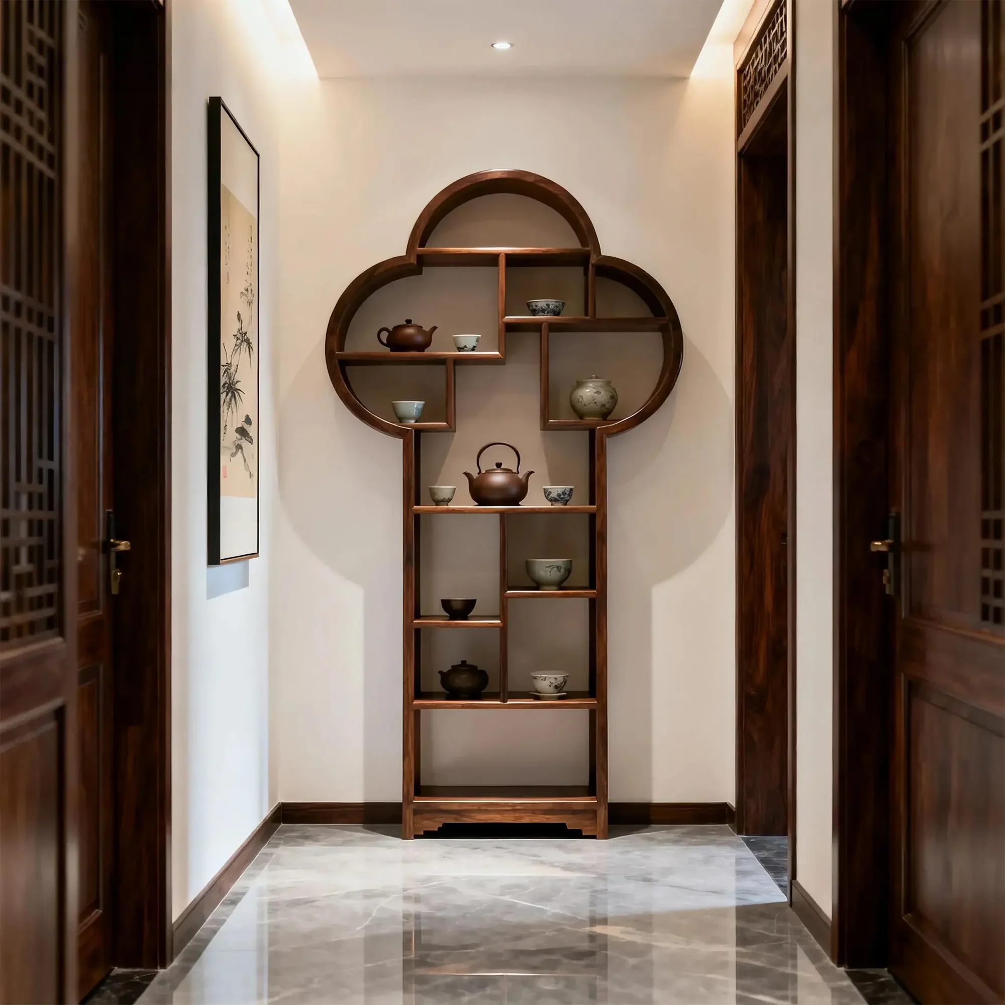 Song-style aesthetics North American black walnut entryway table for the entryway and new Chinese corridor
