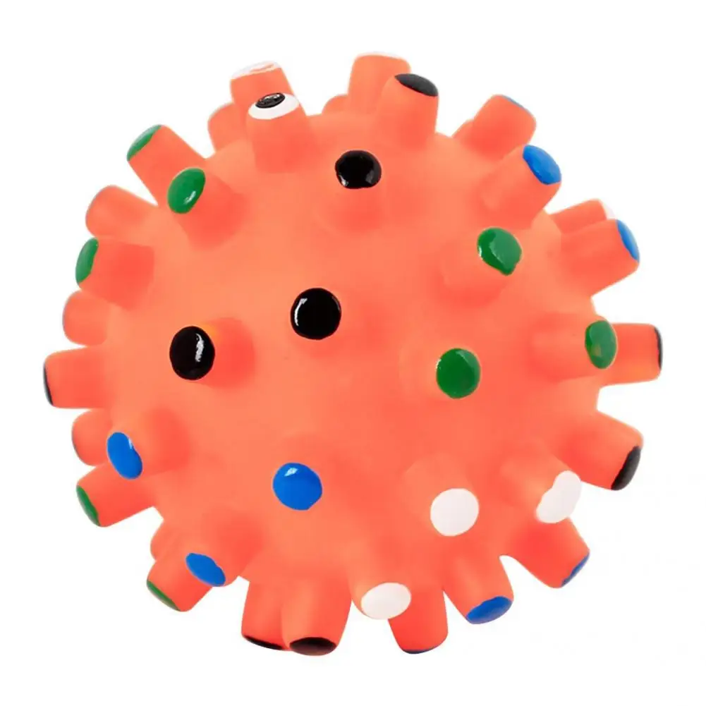 Random Color Compact Cute Dog Ball Toy Multi-color Dog Ball Toy Squeaky for Pet