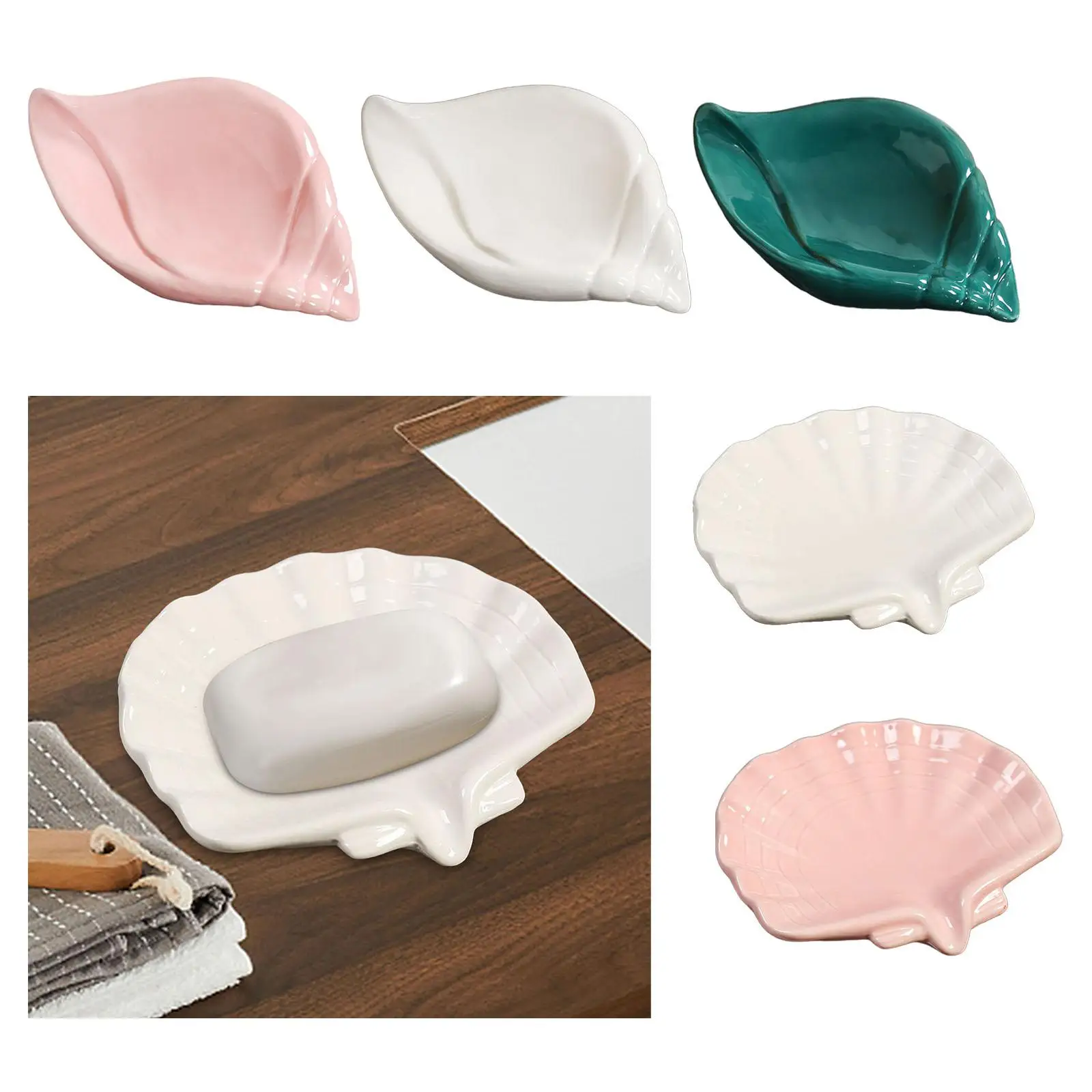 Soap Dish Self Draining Sponge Holder Decorative Soap Holder Box Soap Tray for Shower Dorm Accessories Household Kitchen