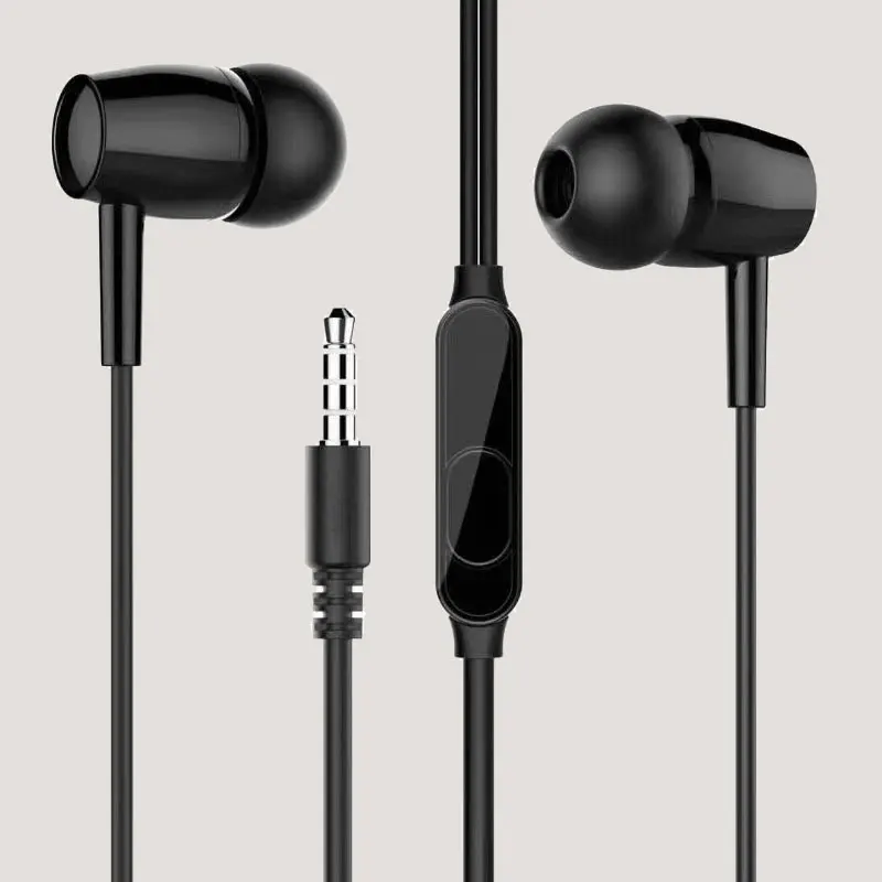 3.5mm Wired Earphones Sports Earbuds with Bass Headphones Stereo Headset Music In-Ear Earphones For Xiaomi Samsung Huawei Phones