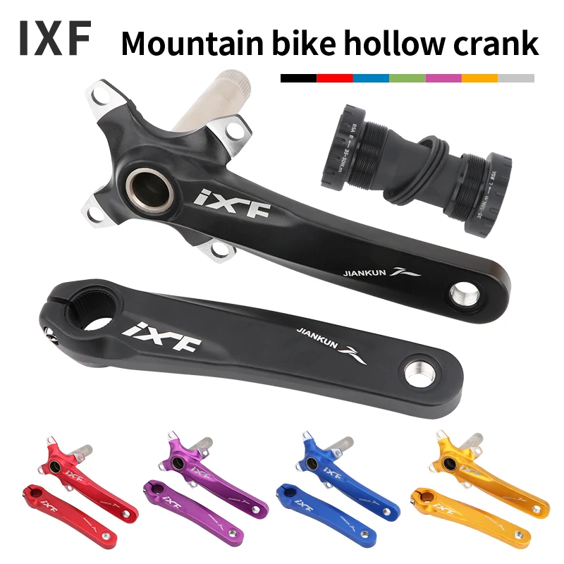 IXF MTB Cranks Hollowed Integrated Cranksets BCD104 Connecting Rods 170mm With Thread in BB for Bicycle Parts Bike Accessories