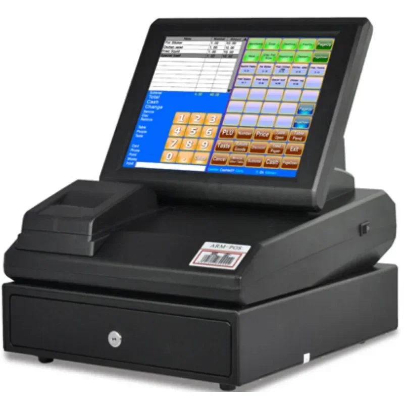 Malaysia English Version Cash Register Milk Tea Embedded AIO Touch Screen Catering Fast Food