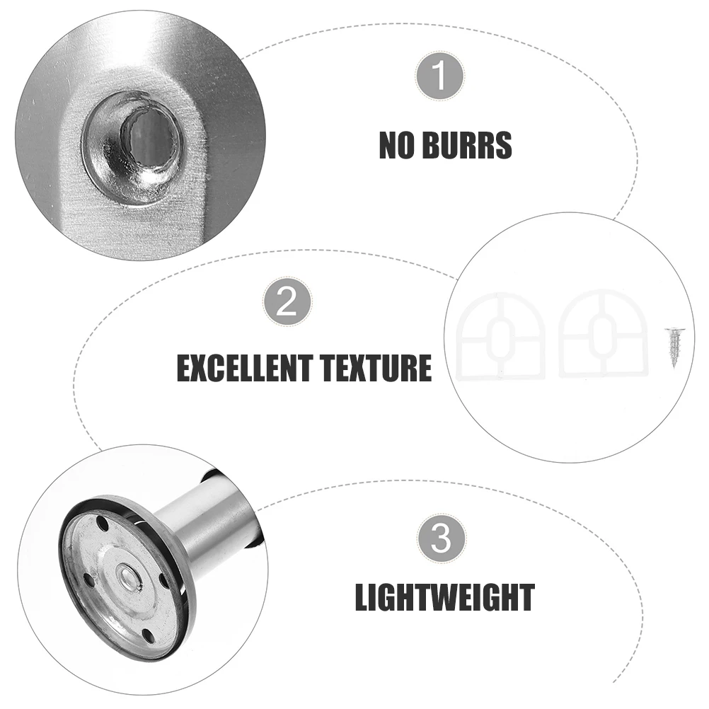 

6pcs Toilet Partition Foot Stainless Steel Bathroom Support Foot Durable Public Restroom Partition Accessory Heavy Duty Fitting