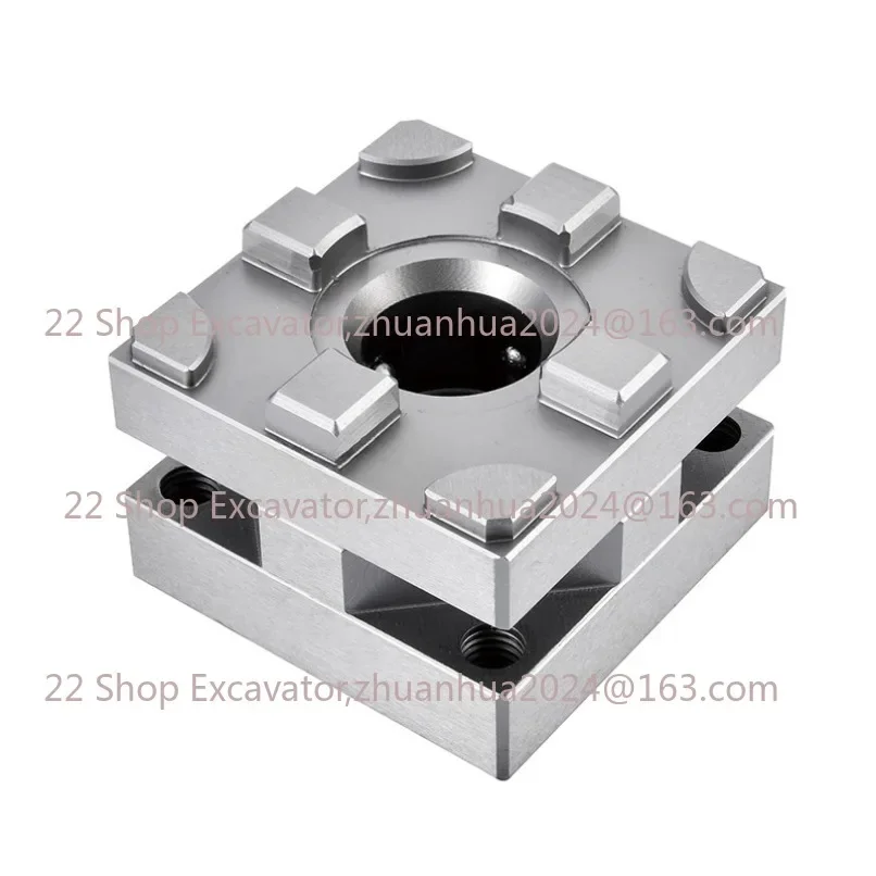 

Precision CNC Carving Small Copper male manual chuck D57-60mm Square Electrode Holder for EDM Spark Machines ER And 3R Interface