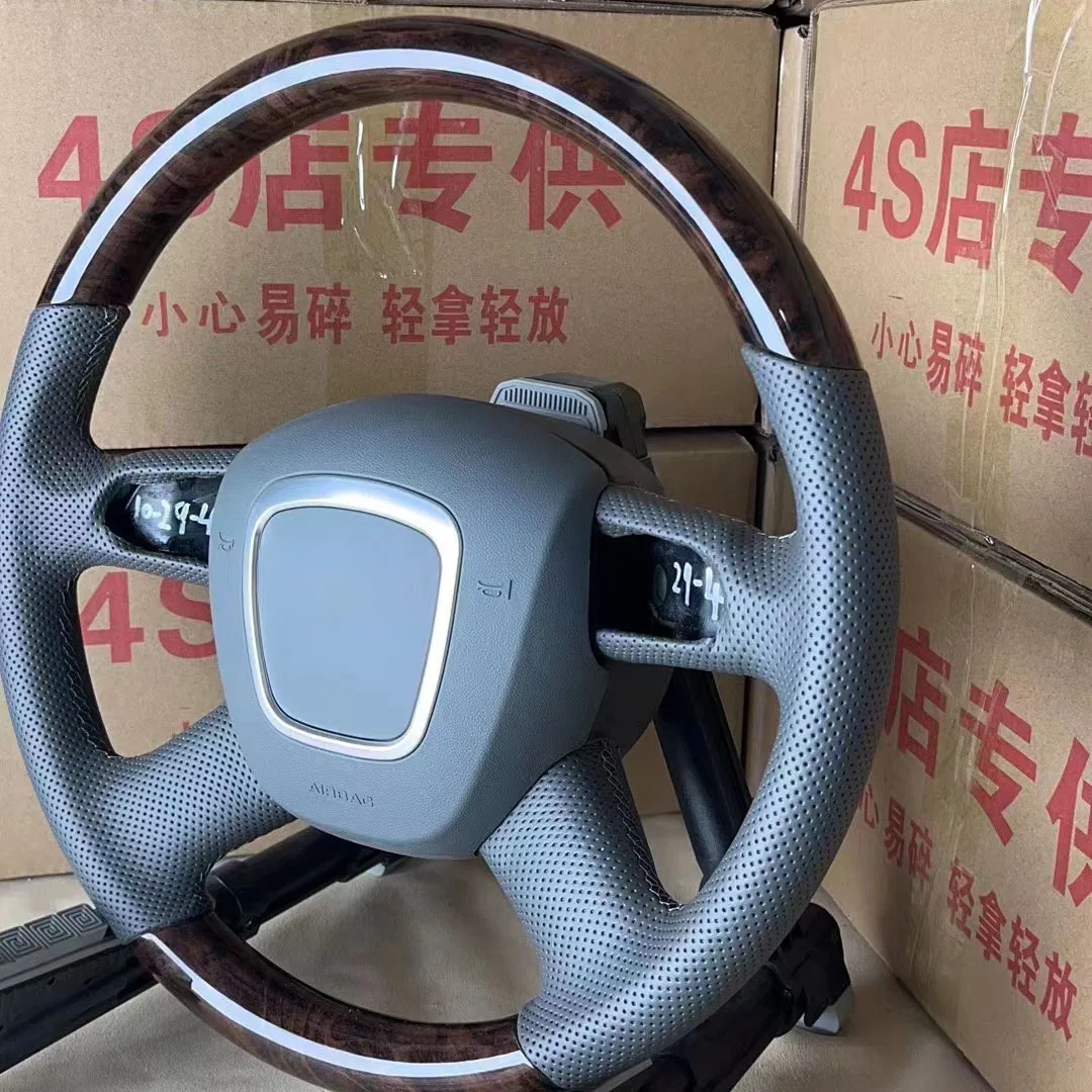 Customized Walnut Wood Steering Wheel For Audi A3 8P Sportback A4 B8 Avant A5 8T A6 C6 A8 D3 Q5