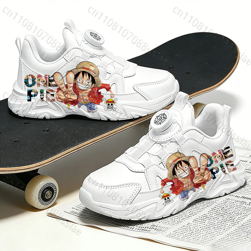 

ONE PIECE Cool Pattern Children Boys Teenager Student Lightweight Breathable Easy To Wear Slip-ons Running Sports Shoes