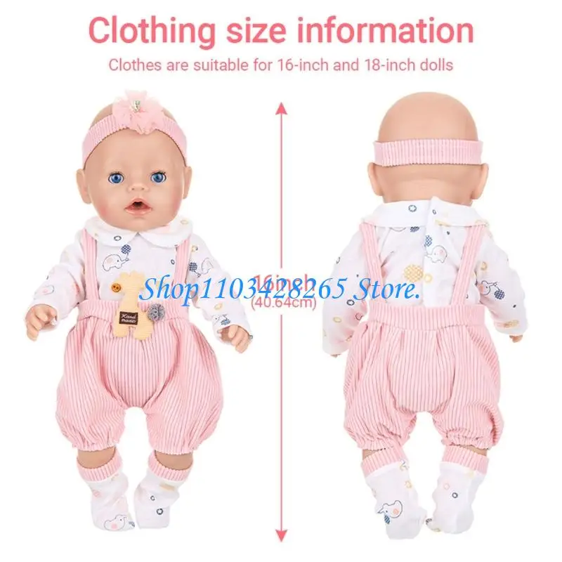 dla dzieci Roleplay ubranka dla lalek zimowy jesienny strój dla 18-calowych lalek dziewczynek G2TE