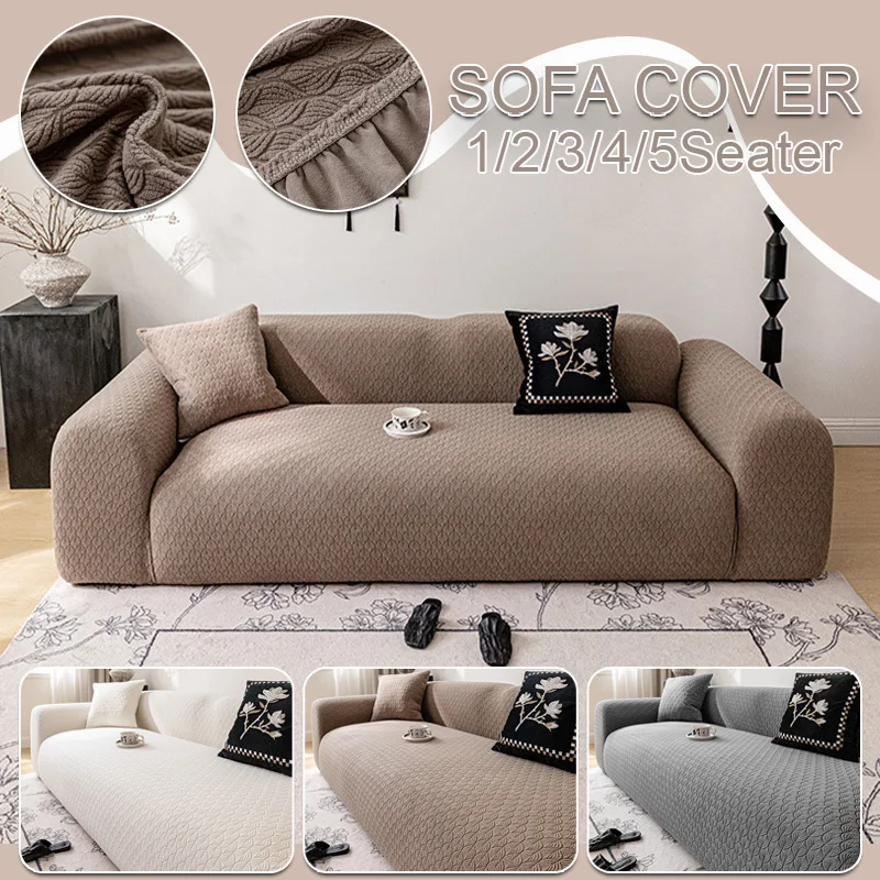 1/2/3/4/5 Seater Stretch Sofa Cover All Inclusive Furniture Protector Anti Cat Scratch Washable Slipcover For Living Room Home