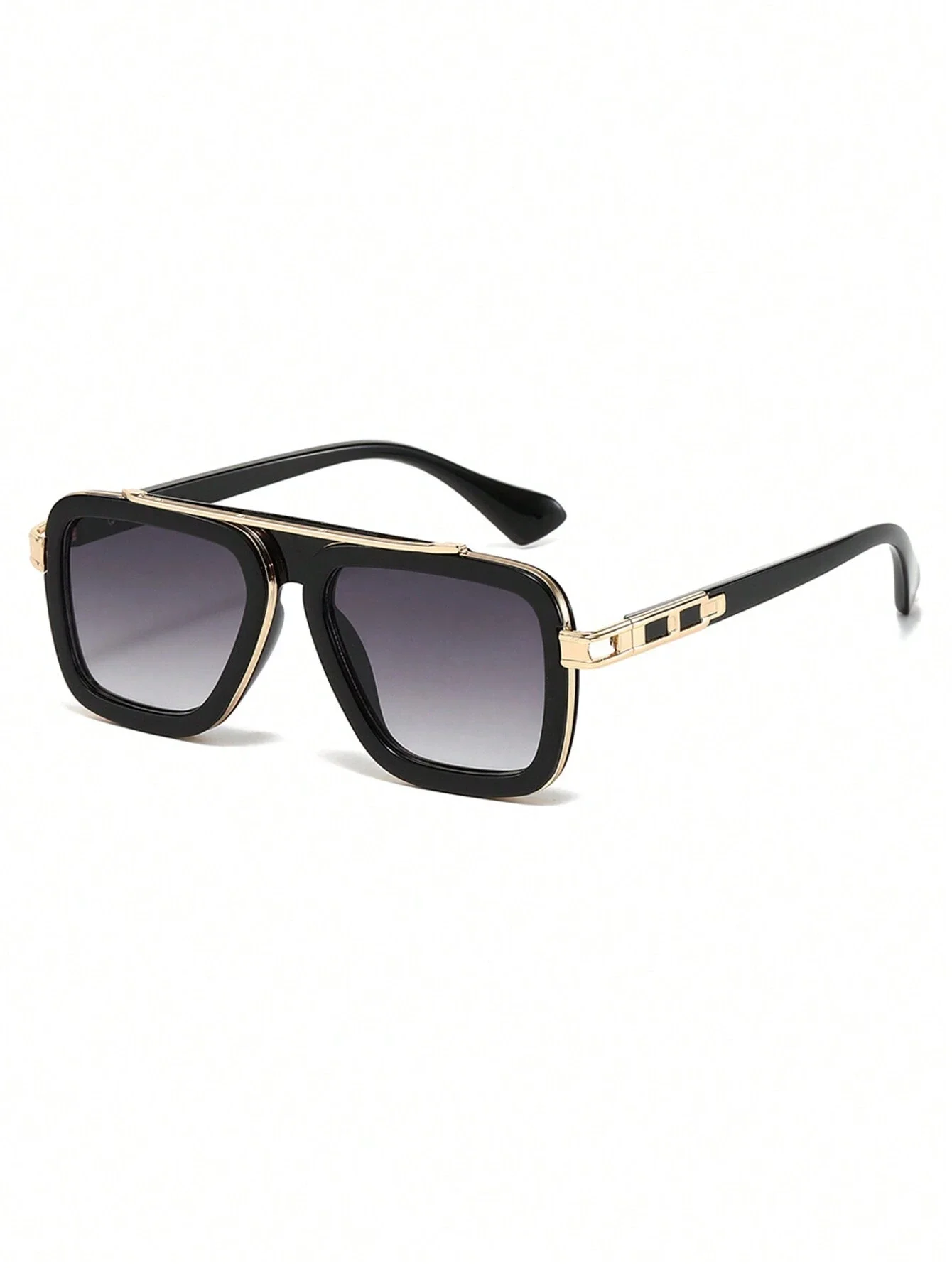 

Men's Double Beam Fashion Sunglasses Square Frame Streetwear Style