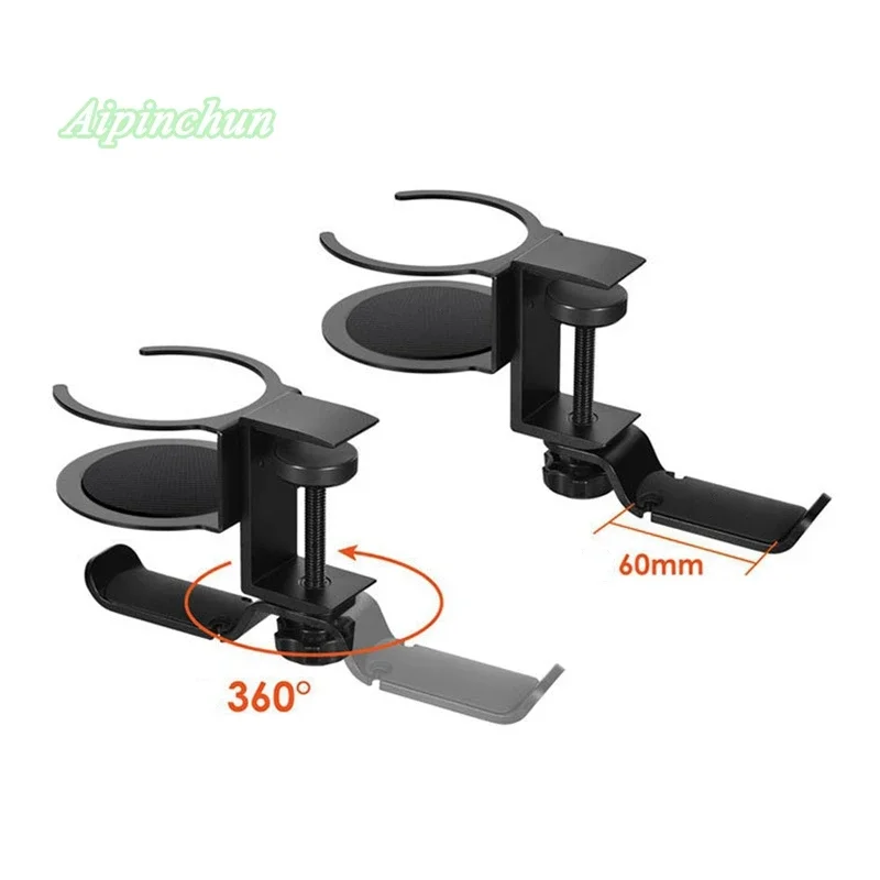 Aluminium Legierung Kopfhörer Halter Headset Halterung Aufhänger Metall Wand Clamp Haken Drehbare Kopfhörer Stehen Desktop Montieren