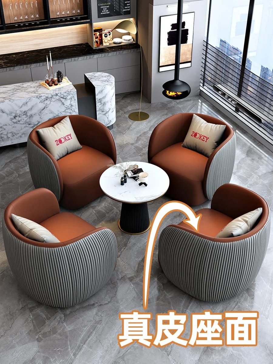 Sales Office Negotiation Sofa Rest Area Business Hotel Lobby Reception Table and Chair Combination