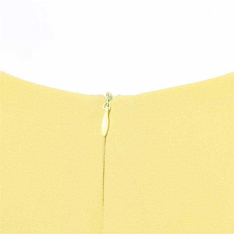 KEYANKETIAN 2025 Estate delle nuove donne O-Collo senza maniche Mini abito stile semplice Moda cerniera posteriore Slim Cami Dress Tinta unita