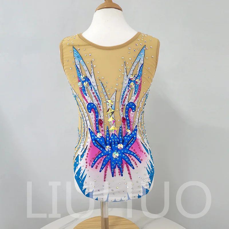 LIUHUO Rhythmic Gymnastics Leotard Competitive  Cheerleading Performance For Children