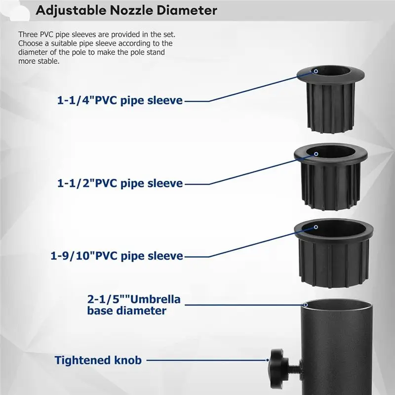 AS63-Umbrella Stand Tube Outdoor,Outside Stone Umbrella Tube Base,Table Umbrella Tube Bracket,DIY Umbrella Tube Mount