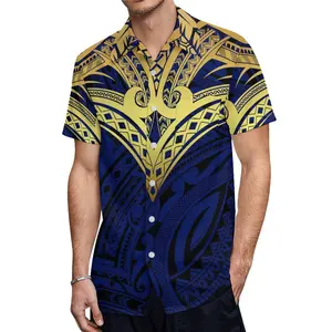 Bubble -Kleid für Frauen und Männer kurzärmelig, quadratisches Kragenhemd, langer Rock, hawaiianisches Kleid, Stammesdesign, heißes Paar Set, Hawaii 6 Hauptverkaufskleid Langes Party Hawaiian - №4