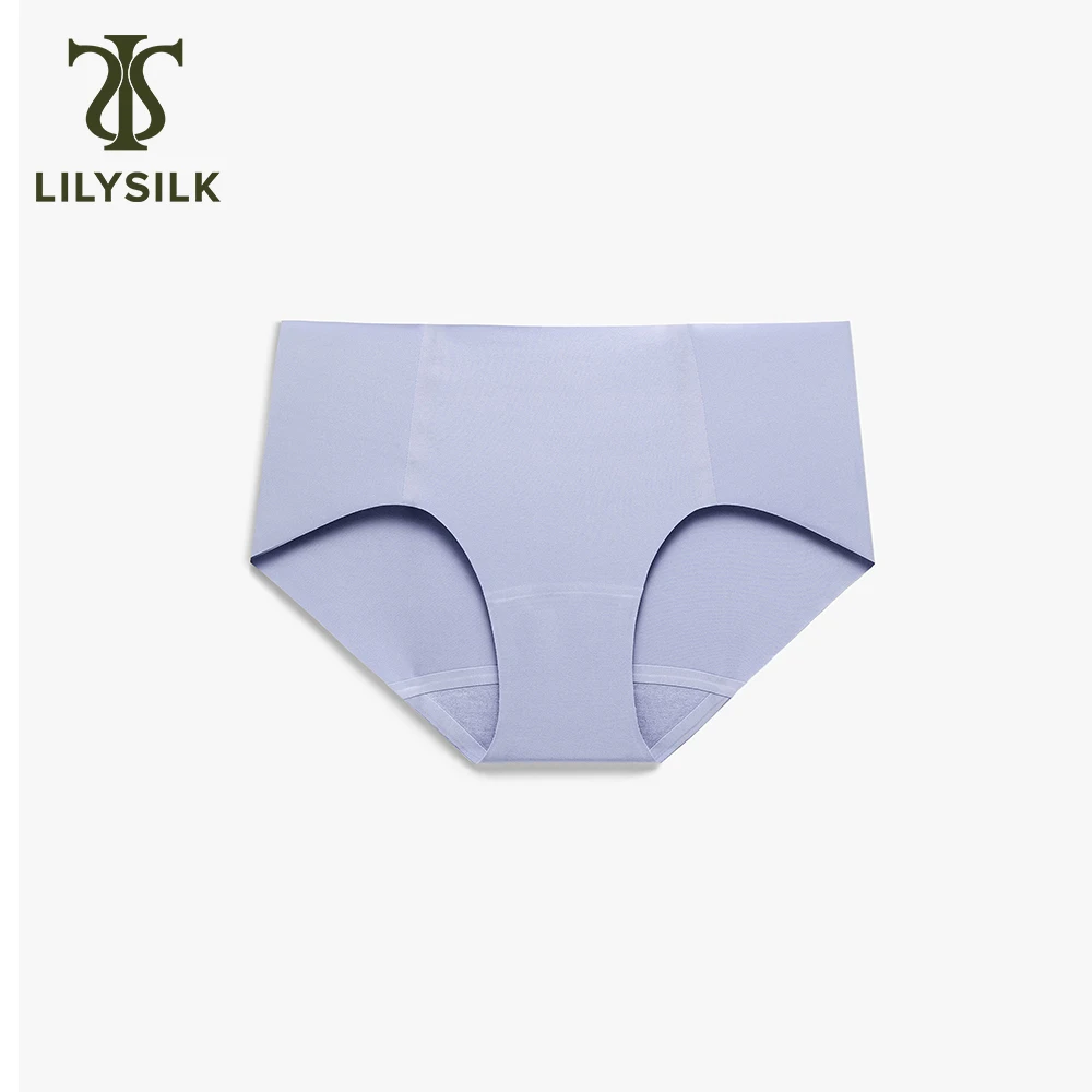 LILYSILK Silk Knitted Panty For Women Seamless Mid-Waist Invisible Antibacterial Underwear Comfortable Briefs Free Shipping