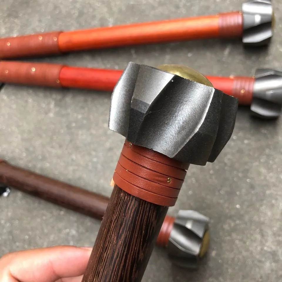 40cm Outdoor Portable EDC Martial Arts Fitness Steel Tactical Hexagonal Bone Hammer Car Emergency Window Breaking Tool