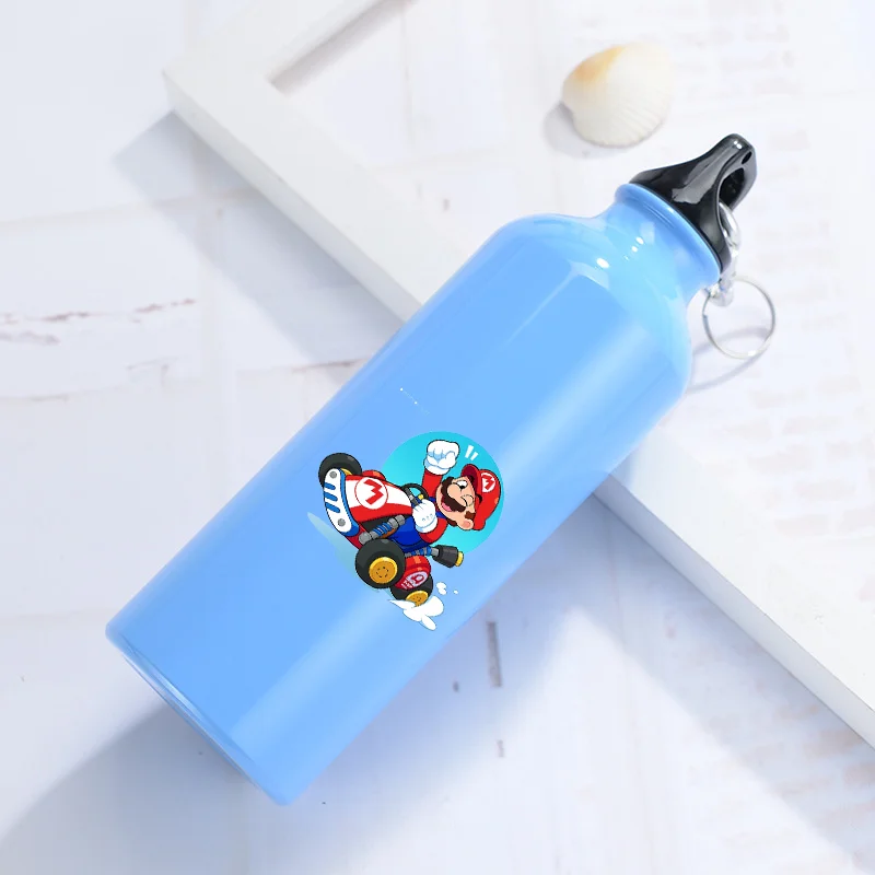 

Cute Marios 500ml Kettle Games Popular Kids Sports Aluminum Mountaineering Cup Water Bottles Boy Girl High-capacity Flask Kettle