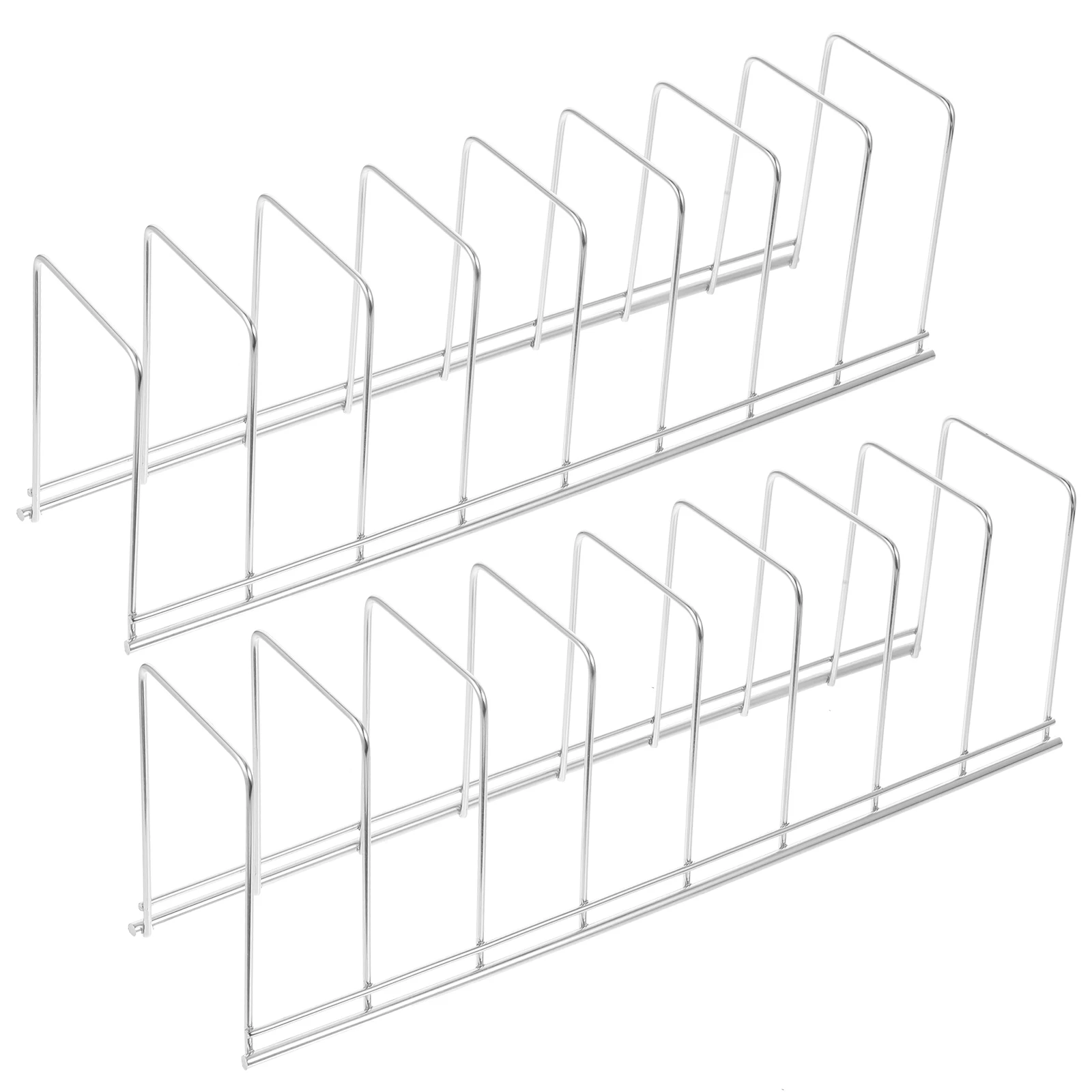 

2 Pcs Stainless Steel Bowl Shelf Dish Rack ganizer for Kitchen Countertop Lid Storage Metal Plate Rack