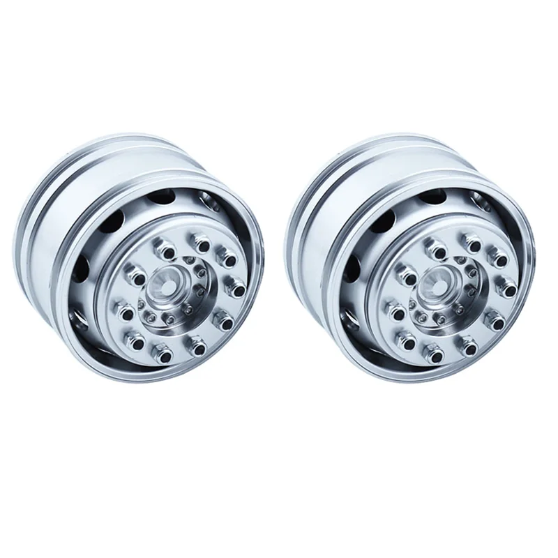 2 stuks Aluminium Wielaandrijving/Lager Hub Velg Upgrade voor 1/14 Tamiya RC Truck SCANIA 770S 56368 VOLVO ACTROS MAN Model Auto