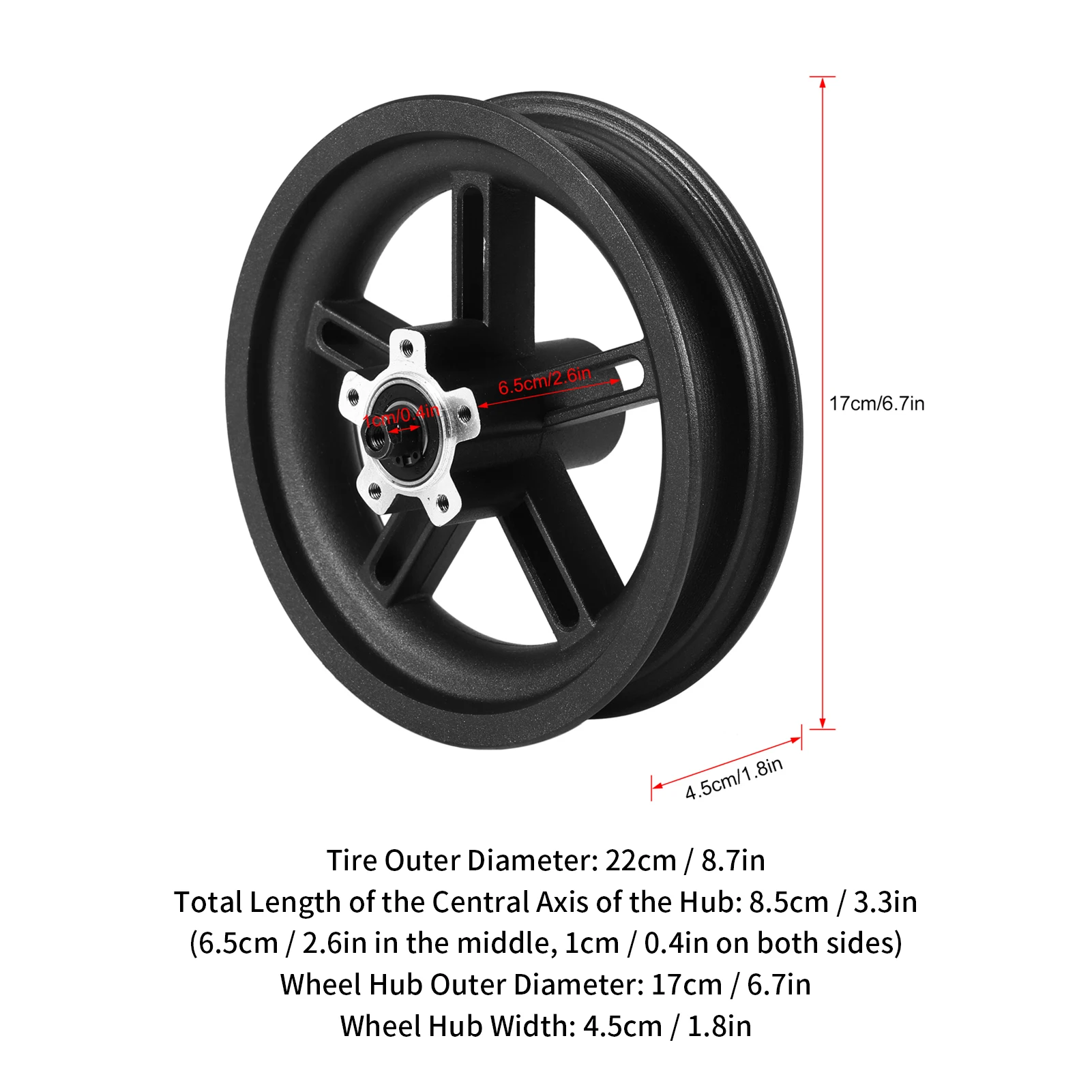 8.5 بوصة سكوتر الإطارات الخلفية مجموعة 8 1/2x2 مجموعة العجلات الخلفية مع محور الأنبوب الداخلي 110 مللي متر مكبح قرصي ل Xiaomi M365 1S LITE