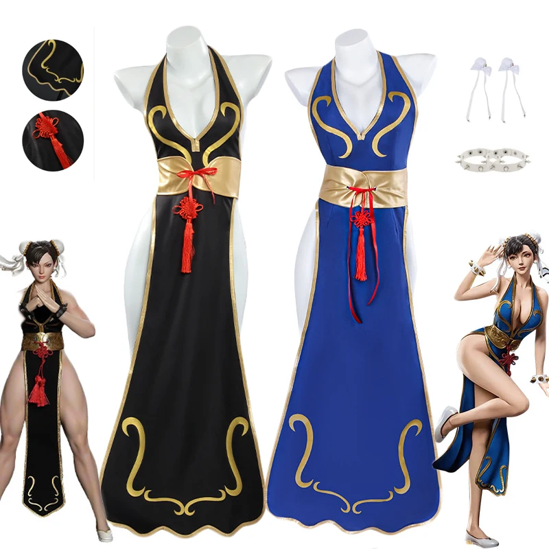 chun li black dress cosplay Sexy Chun Li Cosplay Black Dress: Street Fighter Chun... From Uledemode_official, $92.35