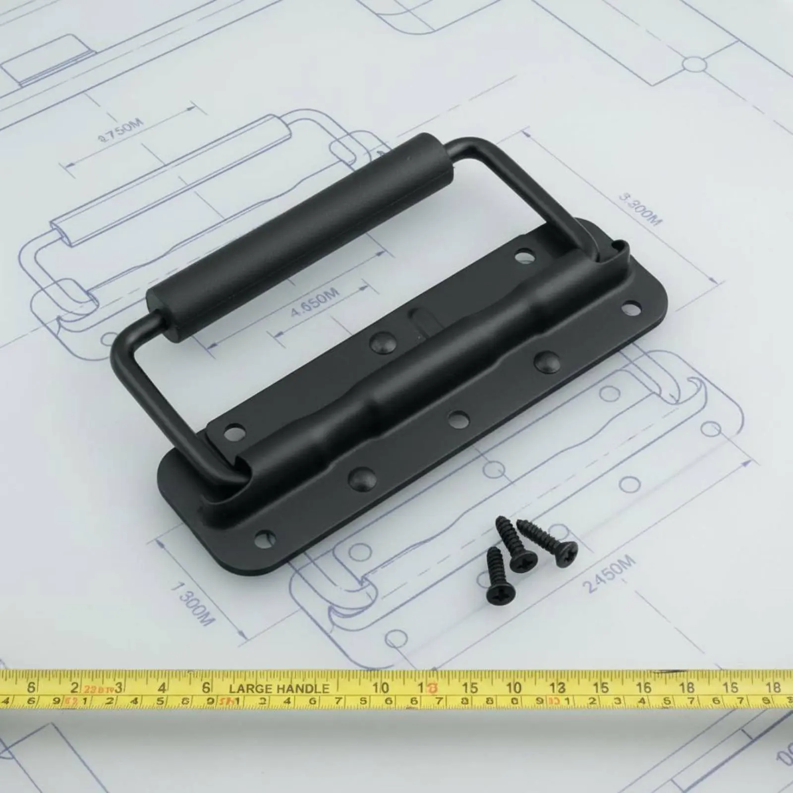 Folding Pull Handle Rubber Grip Coil Loaded Handle