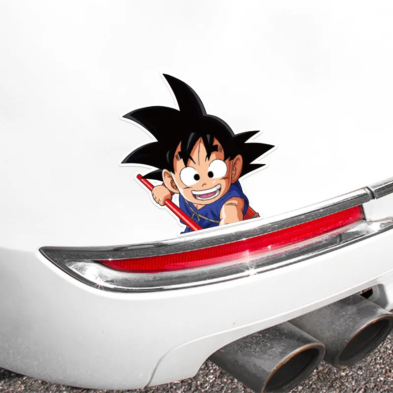 Dragon Ball Anime Sticker Cartoon Son Goku Kuririn Body Decorative Stickers Car Window Glass Stickers Children\'s Toys Gift