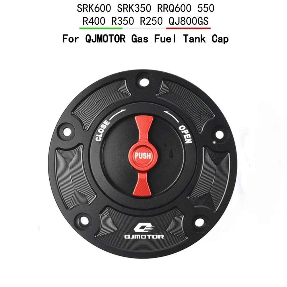 

Для QJMOTOR SRK600 SRK350 RRQ600 550 R400 R350 R250 QJ800GS Крышка топливного бака с ЧПУ, алюминиевая крышка без ключа, аксессуары для мотоциклов