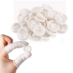 20PCS Anti static Disposable Finger Cover Rubber Gloves Non-slip Latex Finger Cots Fingertips Protector Gloves Nail Watchs Tool