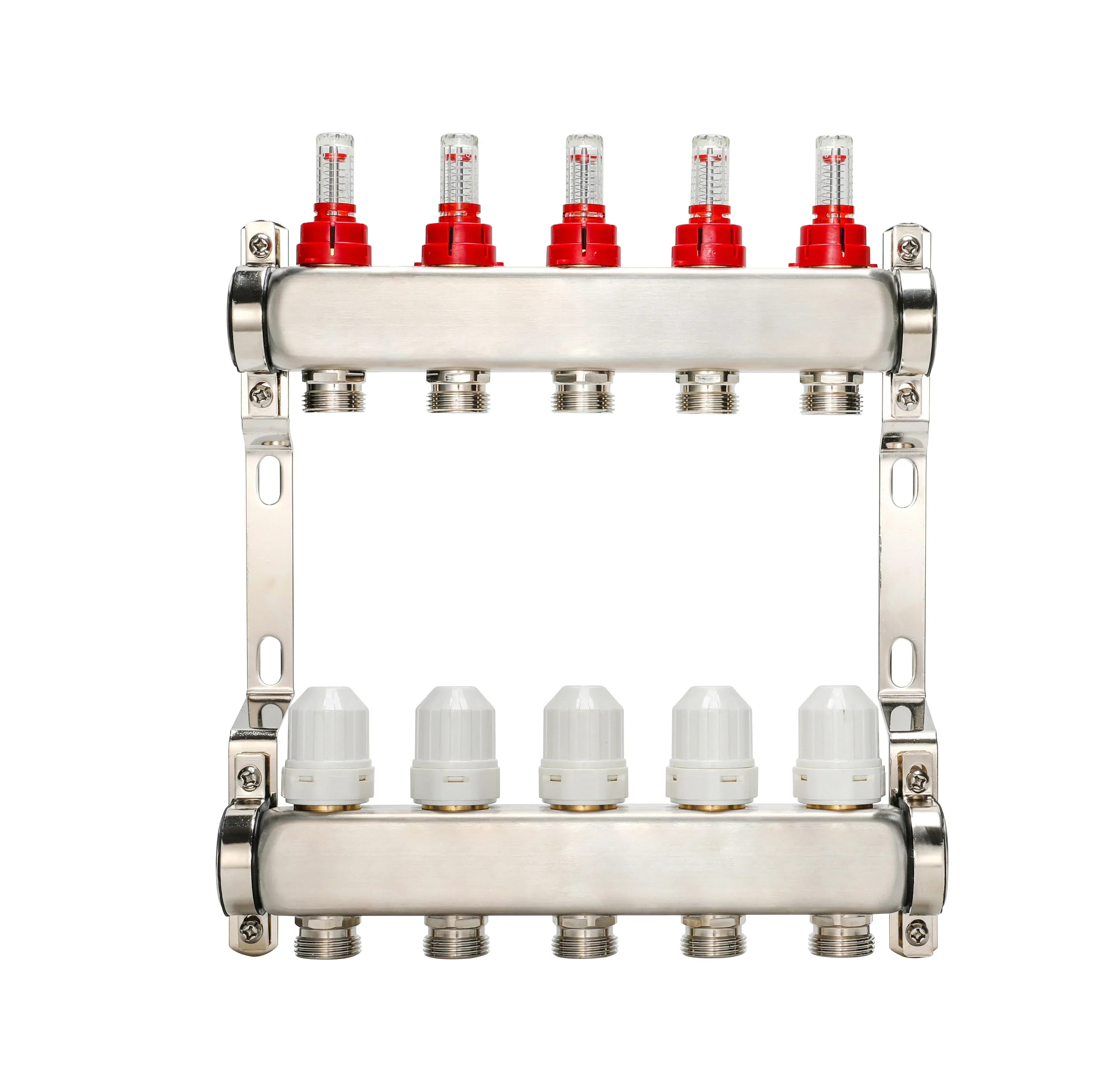 

Stainless steel floor heating manifold kit, including 1/2 "3/4" adapter for circulating radiant heating (default 1/2 "adapter)