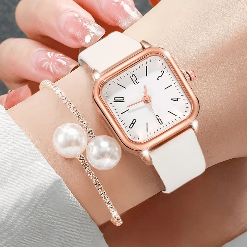2Pc Trendy Quartz Watch For Valentine's Day, New Year, Easter, Ramadan, Birthdays, The Ideal Gift For Friends And Family