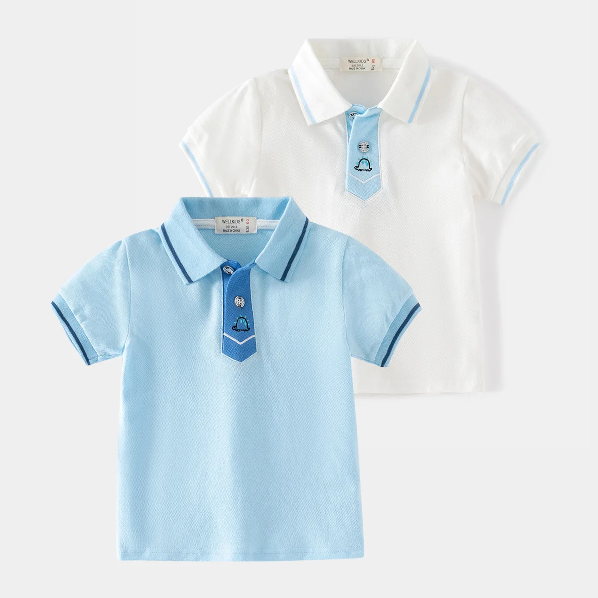 Summer Children Polo T-Shirts High Quality Boys Shirts Cotton Toddler Tees Kids Clothes