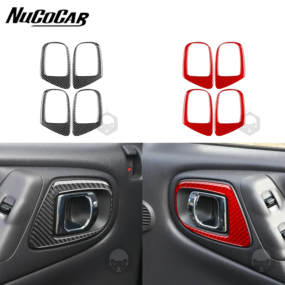 For Dodge durango 1997-1999 Carbon Fiber Interior Door Pull Handle Frame Cover Trim Car Interior Accessories Decorative Stickers