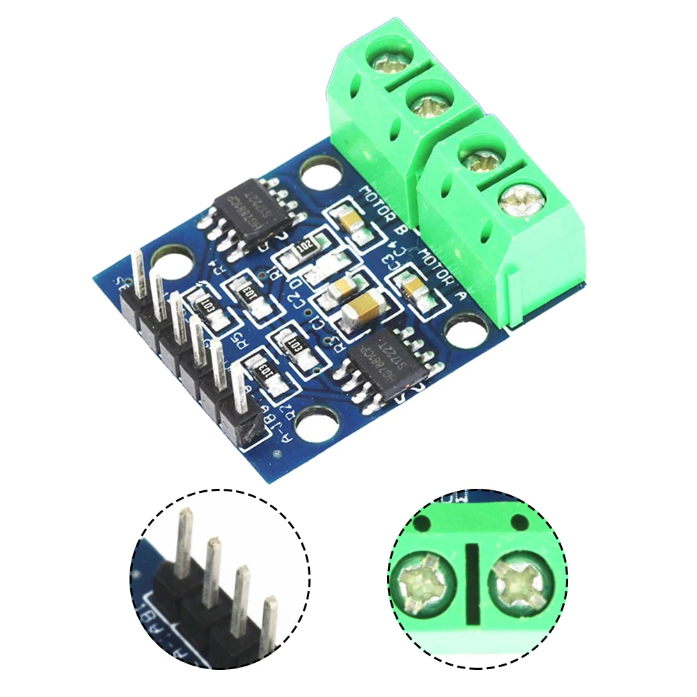 Motor Driver Board 30x30x10mm DC Motor Stepper Reliable Dual Channel For DC And Stepper Motors H-bridge Motor Driver