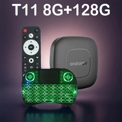 Android 14 Smart Home TV Box Allwinner H313 Google Assistant Dual Wifi 5G Ram 8GB 128GB Rom Theater Streaming Set Top Box T11