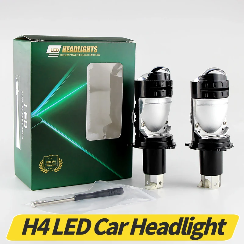 

1/2PCS 12v LED Headlight Bulb Projector New H4/9003/HB2 Canbus Super Bright LED 50W 10000LM 6000K Hi/Low Beam For Car&Motorcycle