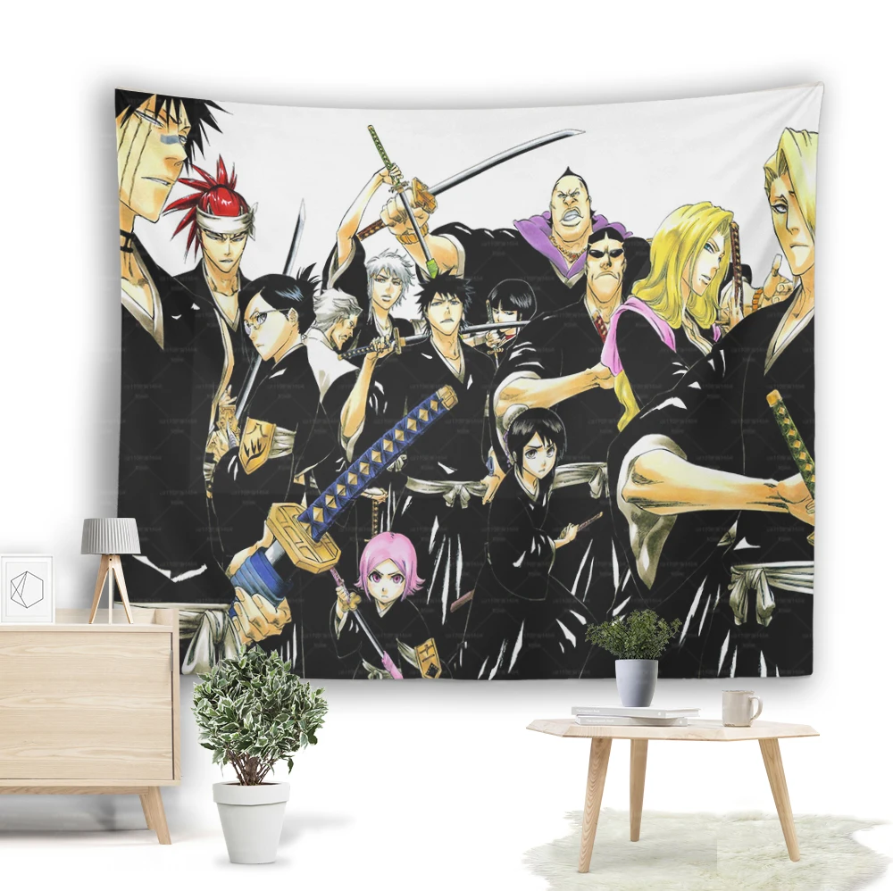 Bleach Anime Wandteppich Ichigo K-Kurosaki Wandbehang Ästhetische Schlafzimmer-Wohnheim-Manga-Dekoration – Detail 4