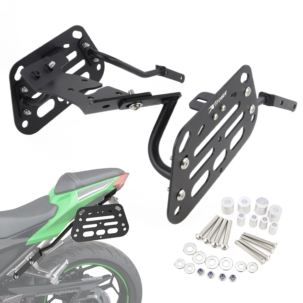 

Motorcycle Side Luggage Rack Pannier Racks Saddlebag Support Mounting Brackets Ninja 300 2013 2014 2015 2016 2017 For Kawasaki