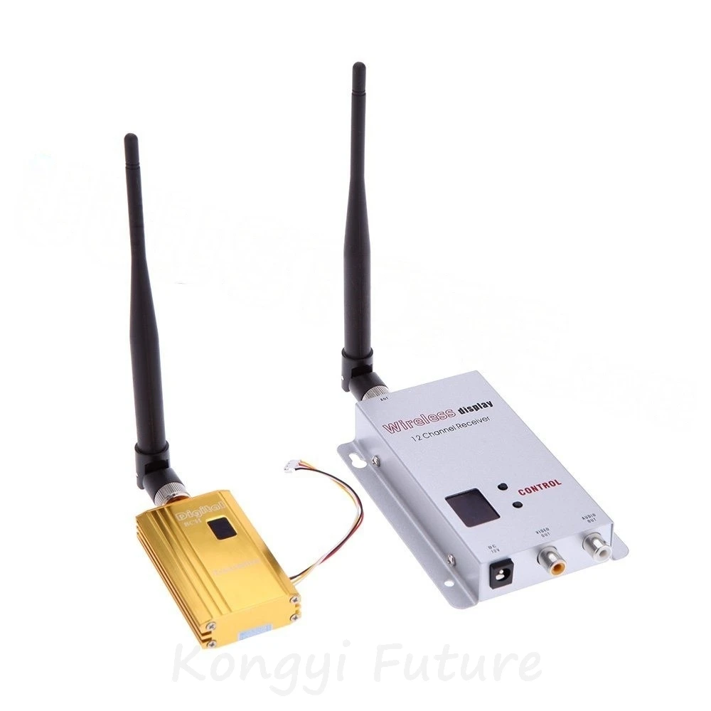 1.2GHz 1500mW 8CH Wireless Transmitter & 12CH Receiver Kit for CCTV DJI Phantom
