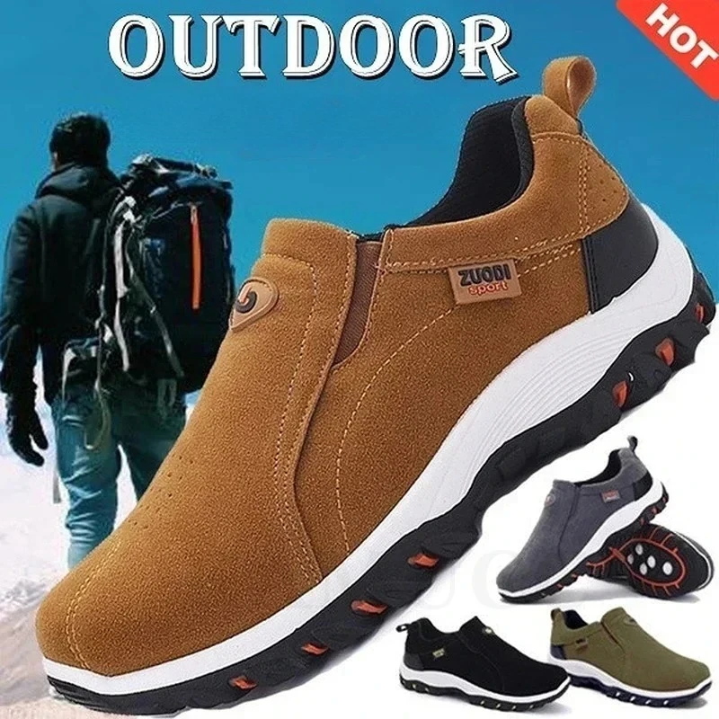 

2026 New Outdoor Hiking Camping Light Running Jogging Casual Sports Men's Shoes Non-slip Loafers Hiking Shoes Large Size 39-48