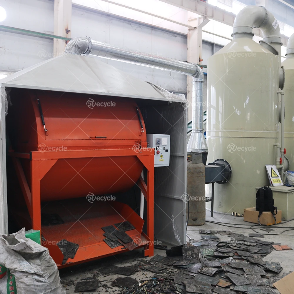 Integrated E-Waste PCB Recovery Machine Full Auto Printed Circuit Board Processing Plant