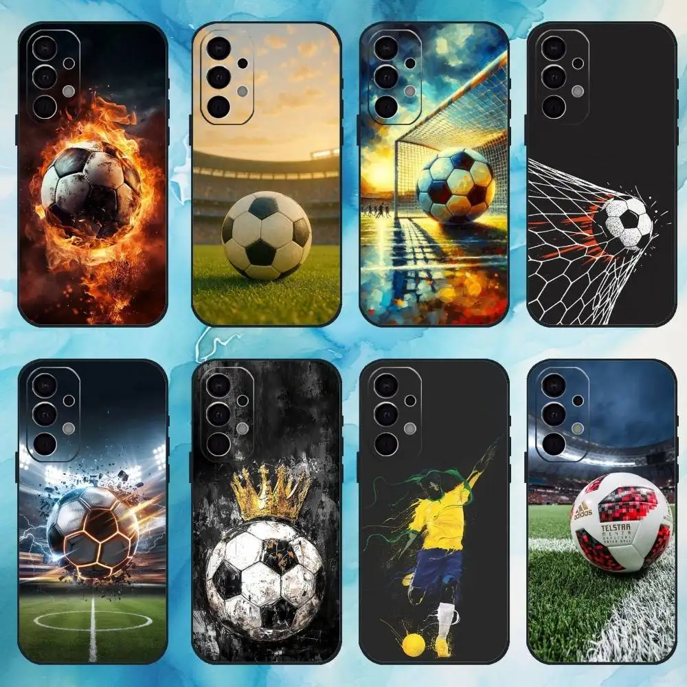 

Football Sport Soccer Phone Case For Samsung S25,S24,S21,S22,S23,S30,Ultra,S20,Plus,Fe,Lite,Note,10,9,5G，Others Soft Black Cover